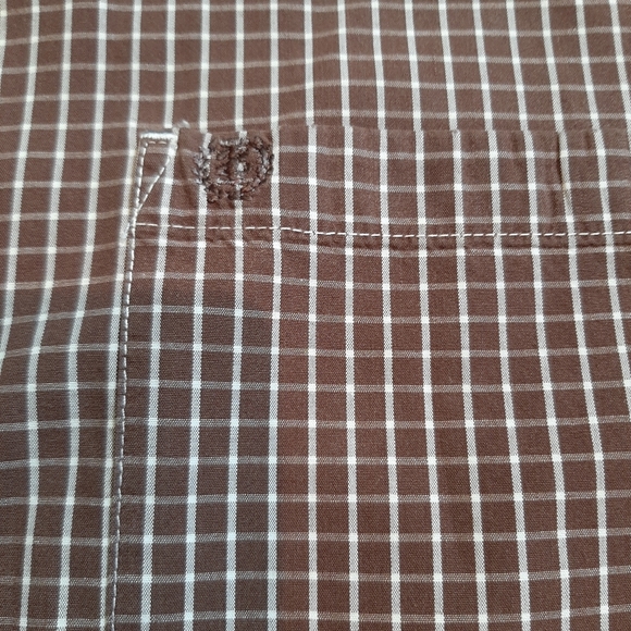 Izod Check Long Sleeve Button Down Dress Shirt - Picture 2 of 5
